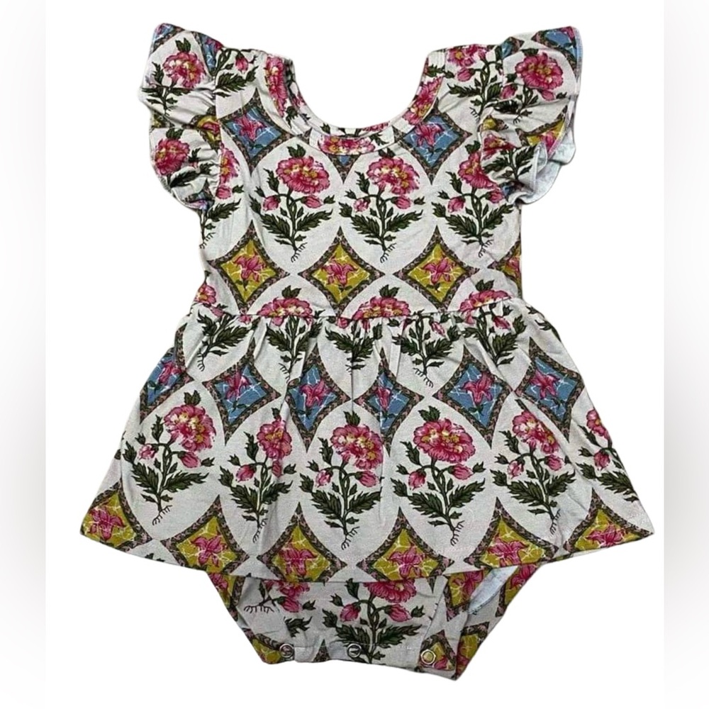 Vintage Vibes Bamboo Twirl / Skirted Bodysuit Leotard Dress